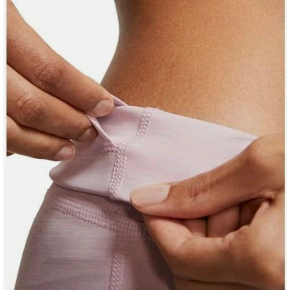 Nike Womens Yoga Wrap High Waist Leggings cj4215-516 Plum Chalk Barely Rose L - Picture 3 of 16